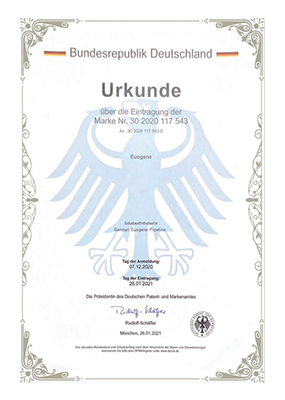 德国欧根管道注册证书